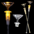 9" Amber Yellow Martini Light-Up Cocktail Stirrers